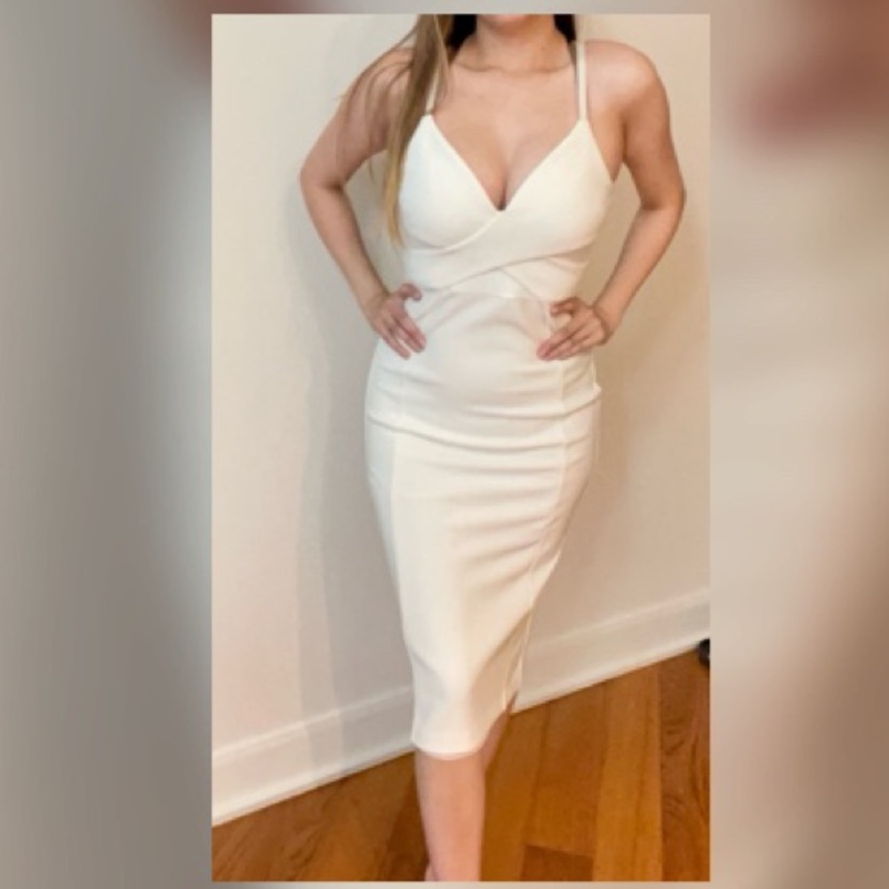 Marciano Off-White Mid Length Dress